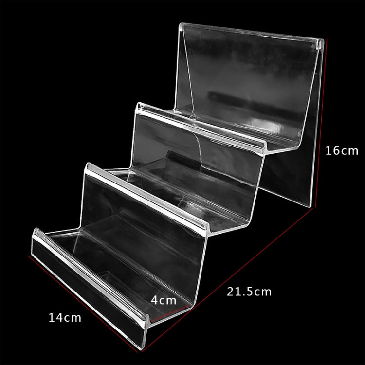 10 PCS Thickened Transparent Wallet Holder Plastic Phone Mask Display Stand Counter Display Stand,Specification: No. 4 3 Layer - Desktop Holder by PMC TechLife | Online Shopping South Africa | PMC TechLife