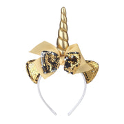 2 PCS F036 Unicorn Headband Children Birthday Festival Party Hair Accessories(Golden)