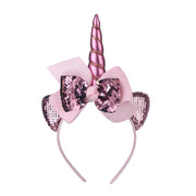 2 PCS F036 Unicorn Headband Children Birthday Festival Party Hair Accessories(Pink)
