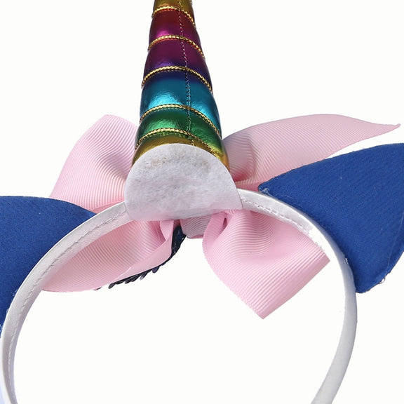 2 PCS F036 Unicorn Headband Children Birthday Festival Party Hair Accessories(Golden)