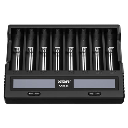 XTAR 8-Slot Battery Charger LCD Display Charger QC3.0 Type C Fast Charger for 21700 / 18650 Battery, Model: VC8 - free shipping - PMC Jewellery - Order now!