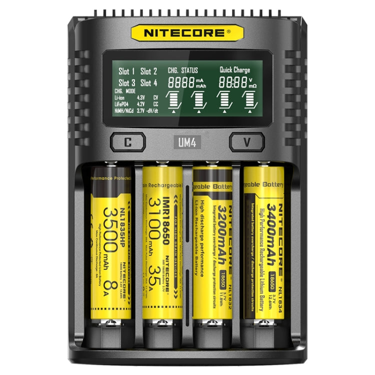 NITECORE Smart LCD Display Automatically Activates Repair USB 4-Slot Charger(UM4) - free shipping - PMC TechLife - Order now!