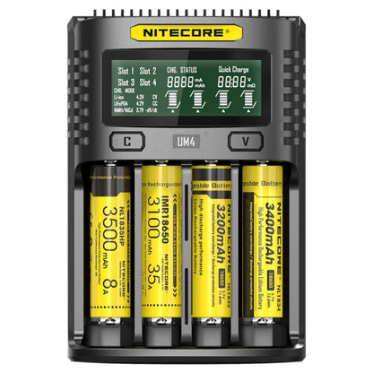 NITECORE Smart LCD Display Automatically Activates Repair USB 4-Slot Charger(UM4) - free shipping - PMC Jewellery - Order now!
