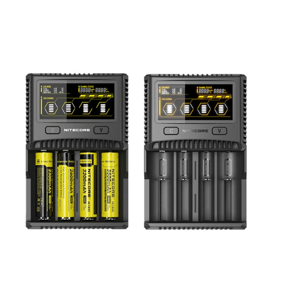 NITECORE 4-Slot Smart LCD Fast Charger, Model: SC4(US Plug)