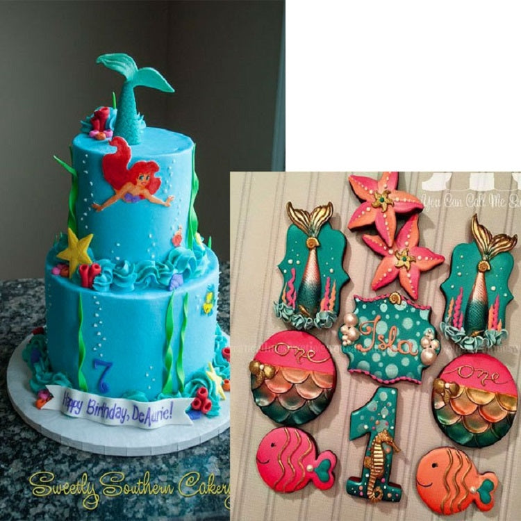 Mini Mermaid Tail Liquid Silicone Mold Fondant Baking Mold, Specification: Large (Gray) 15-94 - Food Molds by PMC TechLife | Online Shopping South Africa | PMC TechLife