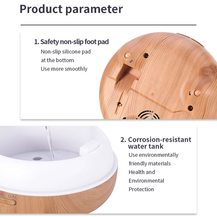 Bird Cage Wood Graphic Aromatherapy Machine Ultrasonic Smart Home Colorful Night Light Hollow Humidifier, Product specifications: EU Plug(Light Wood Pattern) - free shipping - PMC TechLife - Order now!