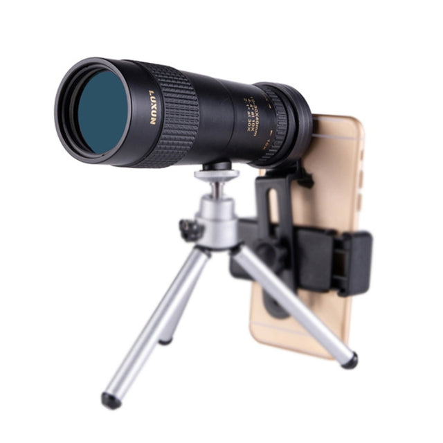 LUXUN 10-30x40 Single-Cylinder HD High-Power Telescope Mobile Phone Mini Telescope(Telescope Set)