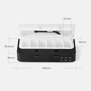 XM-ZY02 Intelligent Electronic Small Pill Box Separate Warehouse To Remind The Elderly To Take Medicine Regularly Portable Pill Box(Elegant White)