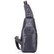BULL CAPTAIN 019 Retro Men Leather Crossbody Shoulder Bag First-Layer Cowhide Chest Bag, Colour: Gray Brown - free shipping - PMC TechLife - Order now!