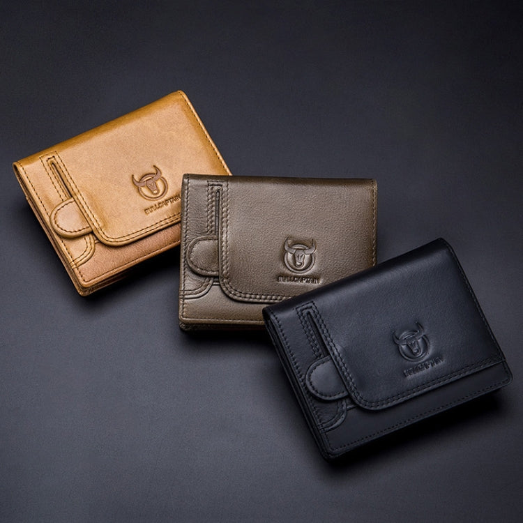 BULL CAPTAIN 037 First-Layer Cowhide Men Leather Wallet Driver License Coin Purse(Brown) - free shipping - PMC TechLife - Order now!