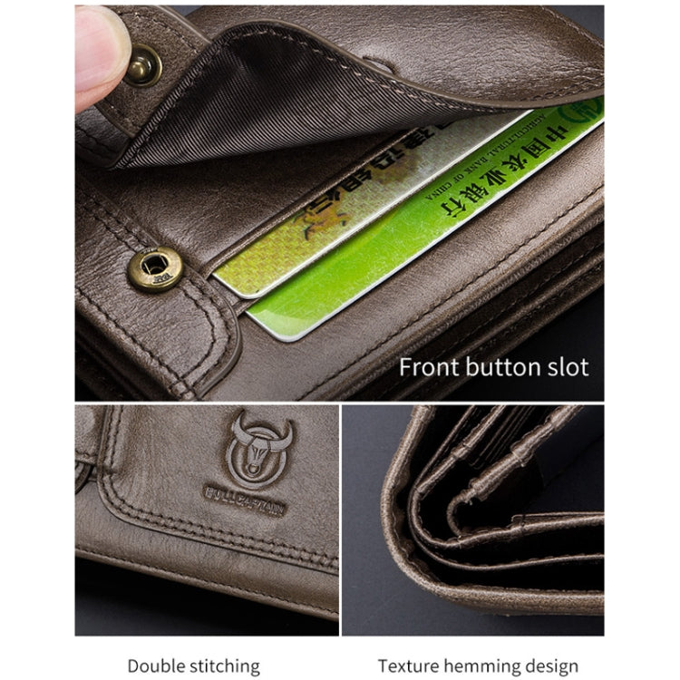 BULL CAPTAIN 037 First-Layer Cowhide Men Leather Wallet Driver License Coin Purse(Brown) - free shipping - PMC Jewellery - Order now!