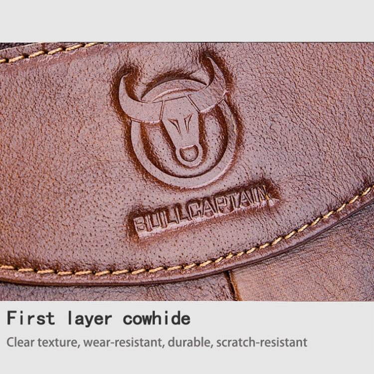 BULL CAPTAIN 044 14 Inch Handheld Computer Briefcase Men Leather Messenger Bag(Brown) - free shipping - PMC Jewellery - Order now!