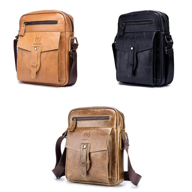BULL CAPTAIN 053 Men Messenger Bag Cowhide Large Capacity Briefcase, Specification���Small (Dark Brown) - Single-shoulder Bags by BULL CAPTAIN | Online Shopping South Africa | PMC TechLife | Buy Now Pay Later Mobicred