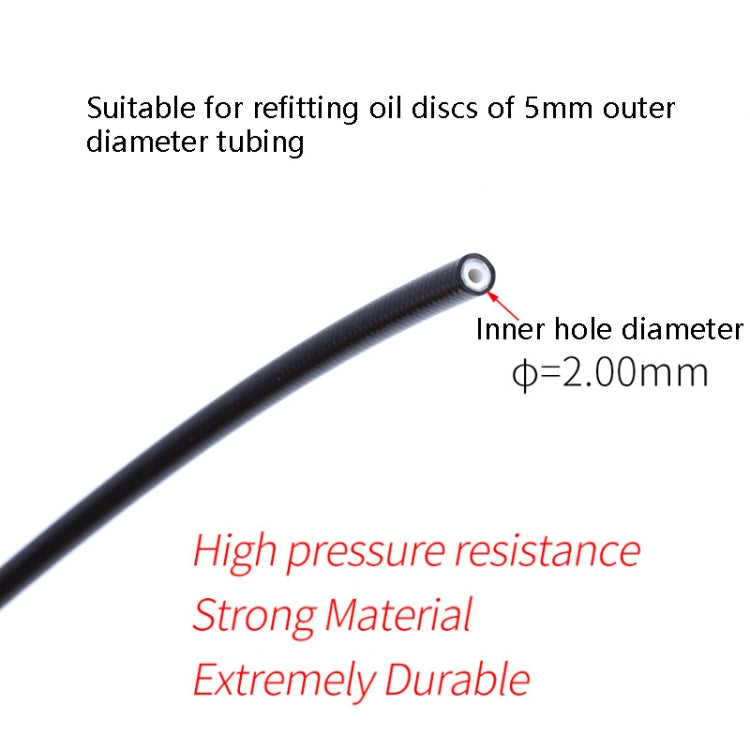 TRLREQ Mountain Bike Brake Tube 5mm Hydraulic Oil Disc Oil Brakes Braided Tube, Length: 3m (Green)