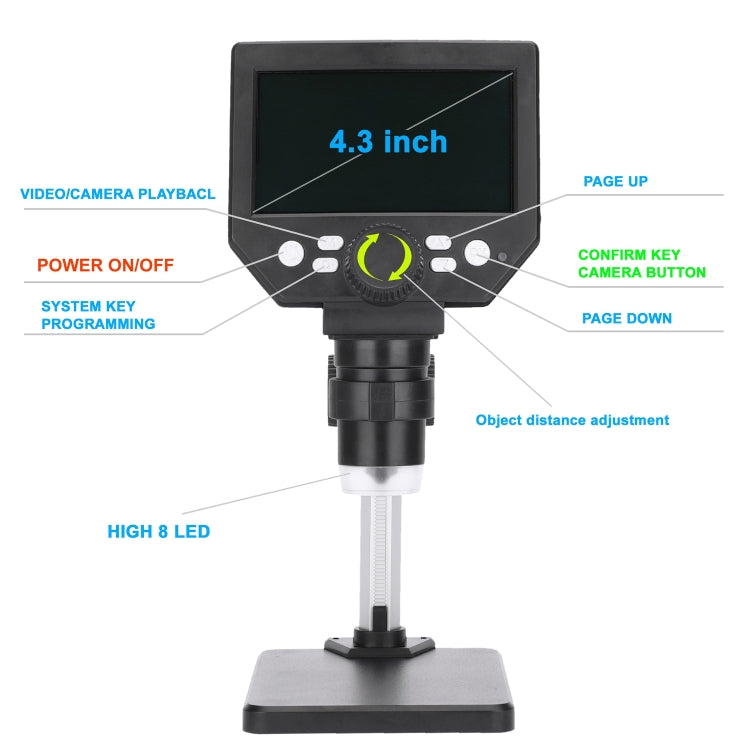 G1000 Digital Microscope HD Mobile Phone Repair Electron Microscope, Specification: Aluminum Plastic Bracket