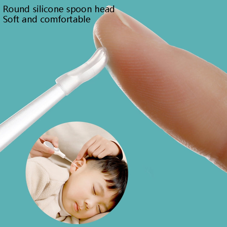 2 PCS Fasola DZ-477 Luminous Illuminated Ear Picker Child Safety Soft Head Ear Picker(Beige Gray) - Ear Care Tools by PMC TechLife | Online Shopping South Africa | PMC TechLife