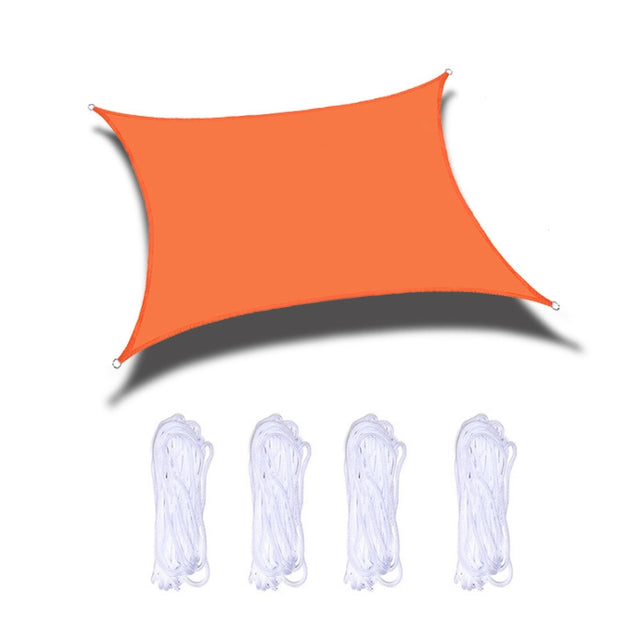 Outdoor Garden Sunshade Sail Water-resistant Anti-UV Canopy, Size: 2m x 4m(Orange)