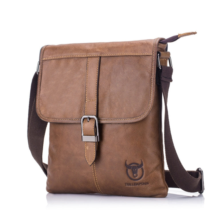 BULL CAPTAIN 034 Men Leather Shoulder Bag Sports Outdoor First-Layer Cowhide Bag(Brown) - free shipping - PMC Jewellery - Order now!