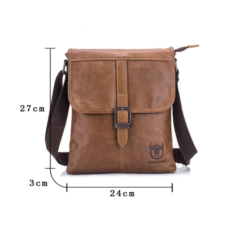 BULL CAPTAIN 034 Men Leather Shoulder Bag Sports Outdoor First-Layer Cowhide Bag(Brown) - free shipping - PMC Jewellery - Order now!