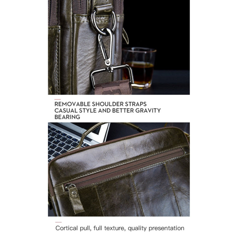 BULL CAPTAIN 036 Men Leather Shoulder Bag Retro First-Layer Cowhide Messenger Bag(Brown) - free shipping - PMC TechLife - Order now!