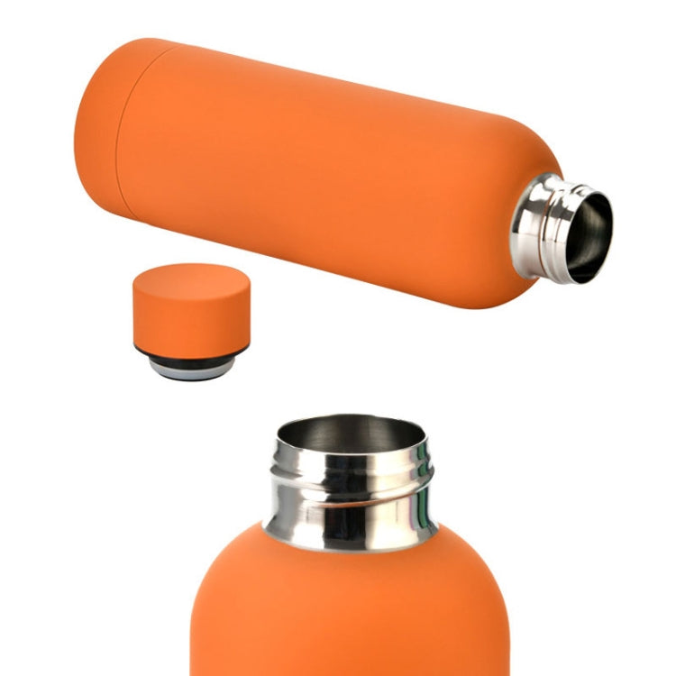 Stainless Steel Outdoor Matte Water Bottle Portable Sports Water Cup Rubber Paint Insulation Cup(Gray Green)
