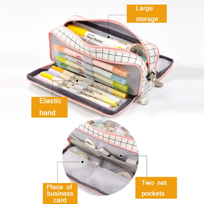 Angoo Double-Open Multi-Layer Stationery Pencil Case Multifunctional Cosmetic Bag(Ink Painting) - Pen Holder by Angpoo | Online Shopping South Africa | PMC Jewellery | Buy Now Pay Later Mobicred