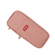 Angoo Cotton And Linen Large Capacity Pencil Stationery Bag(876 Dark Pink)