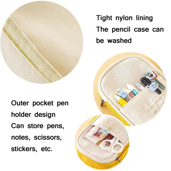 Angoo Cotton And Linen Large Capacity Pencil Stationery Bag(480 Ink Printing)