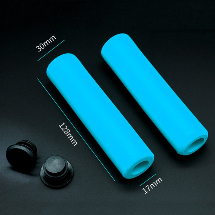 4 Pairs Mountain Folding Bicycle Silicone Foaming Sponge Handle Cover Rubber Shock Absorbing Anti-Slip Handle Set(Black) - Bicycle Grips by PMC TechLife | Online Shopping South Africa | PMC TechLife