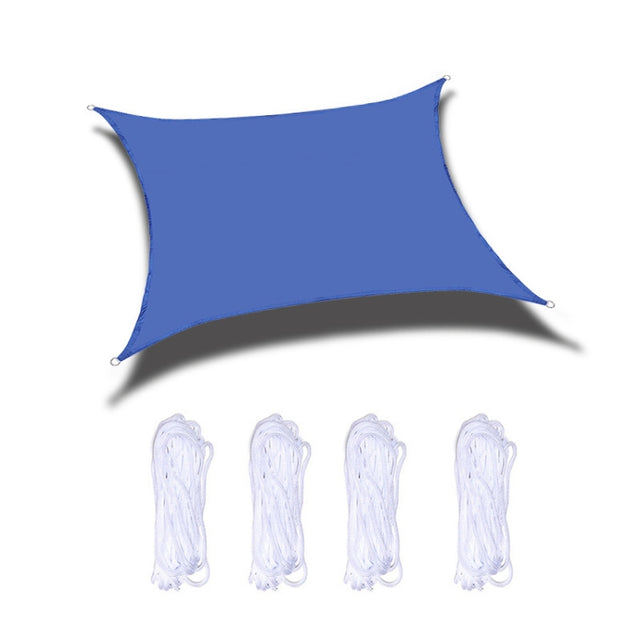 Outdoor Garden Sunshade Sail Water-resistant Anti-UV Canopy, Size: 4m x 5m(Royal Blue)