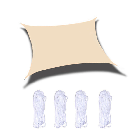 Outdoor Garden Sunshade Sail Water-resistant Anti-UV Canopy, Size: 4m x 4m(Yellow)