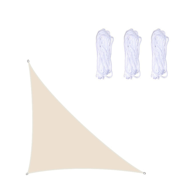 Triangle Outdoor Garden Sunshade Sail Water-resistant Anti-UV Canopy, Size: 5m x 5m x 7.1m(Beige)