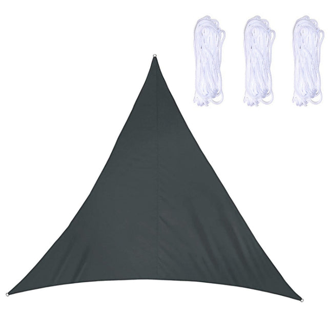 Triangle Outdoor Garden Sunshade Sail Water-resistant Anti-UV Canopy, Size: 3.6m x 3.6m x 3.6m(Black)