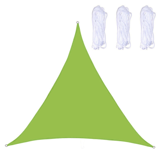 Triangle Outdoor Garden Sunshade Sail Water-resistant Anti-UV Canopy, Size: 6m x 6m x 6m(Green)