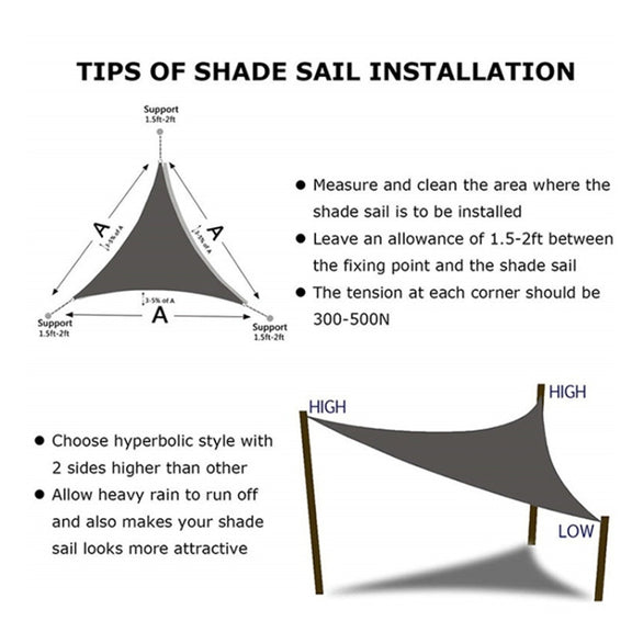 Triangle Outdoor Garden Sunshade Sail Water-resistant Anti-UV Canopy, Size: 6m x 6m x 6m(Red)