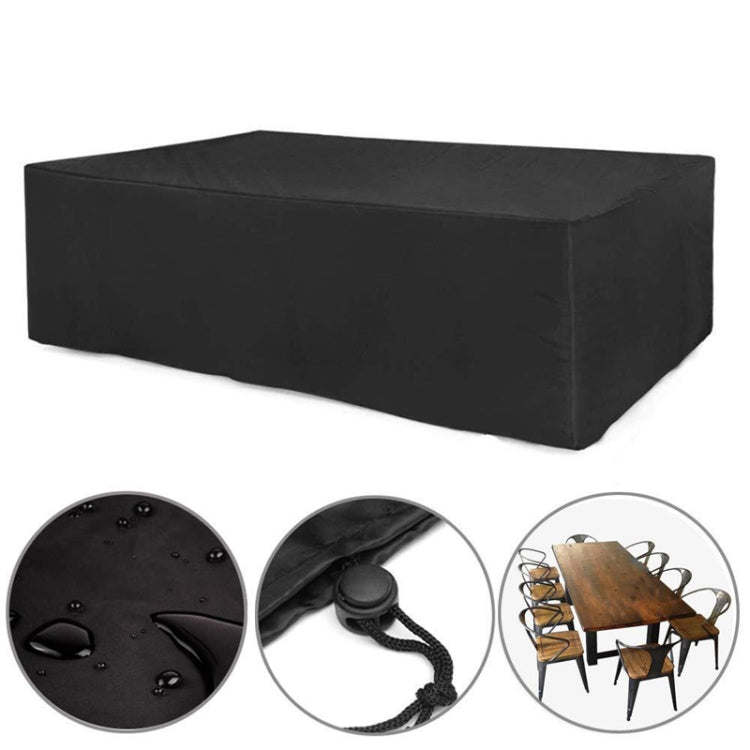 Outdoor Oxford Cloth Furniture Cover Garden Dustproof Water-resistant And UV-Proof Table And Chair Protective Cover, Size: 90x90x40cm(Black)