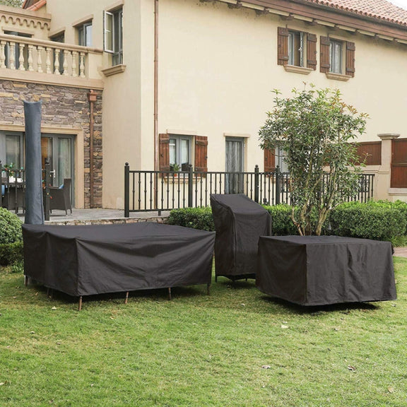Outdoor Oxford Cloth Furniture Cover Garden Dustproof Water-resistant And UV-Proof Table And Chair Protective Cover, Size: 90x90x40cm(Black)