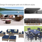 Outdoor Oxford Cloth Furniture Cover Garden Dustproof Water-resistant And UV-Proof Table And Chair Protective Cover, Size: 90x90x40cm(Black)