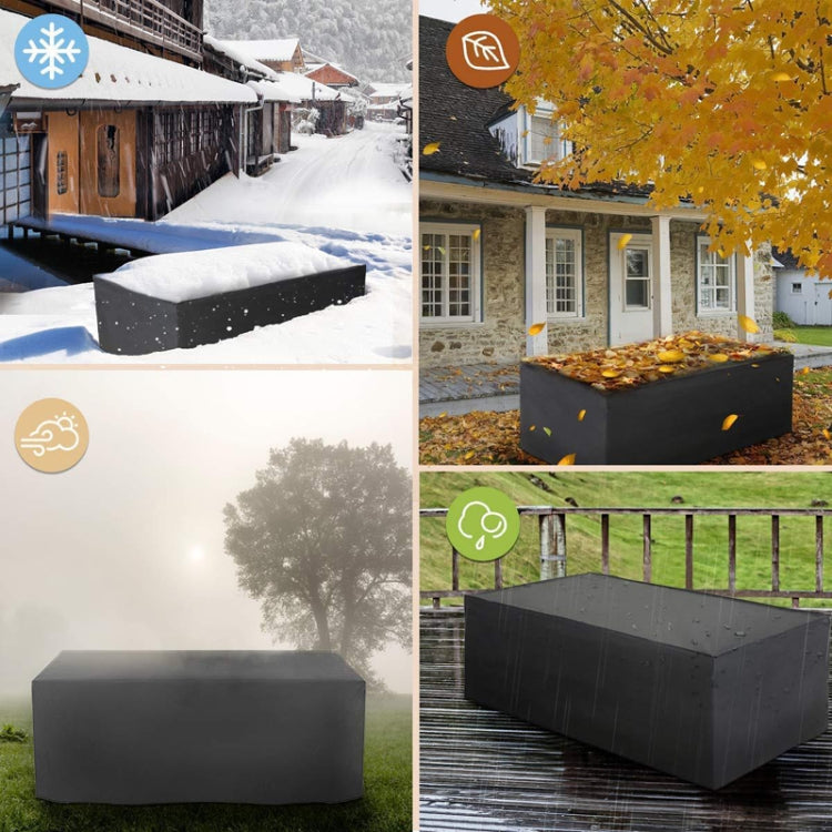 Outdoor Oxford Cloth Furniture Cover Garden Dustproof Water-resistant And UV-Proof Table And Chair Protective Cover, Size: 90x90x40cm(Black)