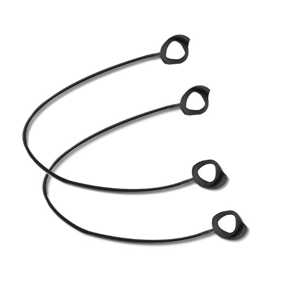 3 PCS Bluetooth Headphone Sports Silicone Anti-Lost Rope For Samsung GALAXLBuds 1 / 2(Black)