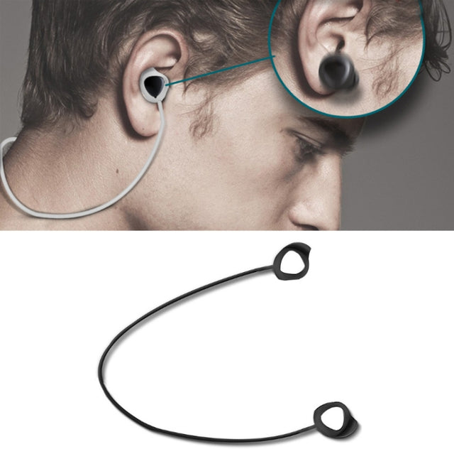 3 PCS Bluetooth Headphone Sports Silicone Anti-Lost Rope For Samsung GALAXLBuds 1 / 2(Black)