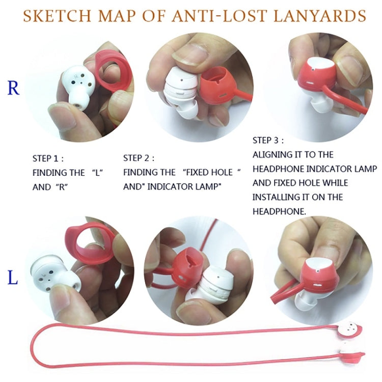 3 PCS Bluetooth Headphone Sports Silicone Anti-Lost Rope For Samsung GALAXLBuds 1 / 2(Blue) - Anti-lost & Holder by PMC TechLife | Online Shopping South Africa | PMC TechLife