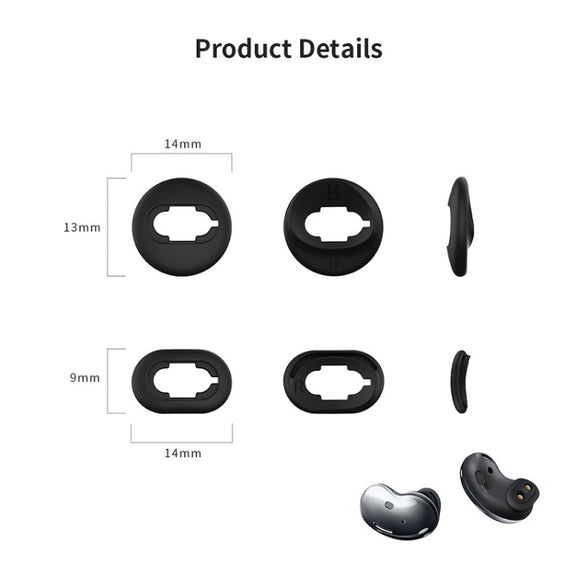 2 Sets Bluetooth Earphone Silicone Earplug Caps For Samsung Galaxy Buds Live(White-2 Pairs)