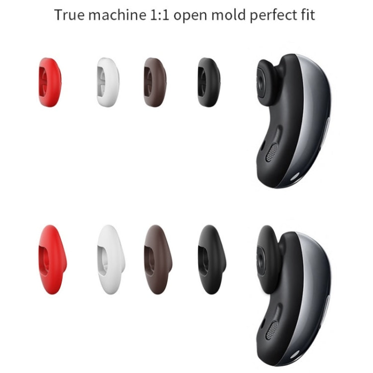 2 Sets Bluetooth Earphone Silicone Earplug Caps For Samsung Galaxy Buds Live(White-2 Pairs)