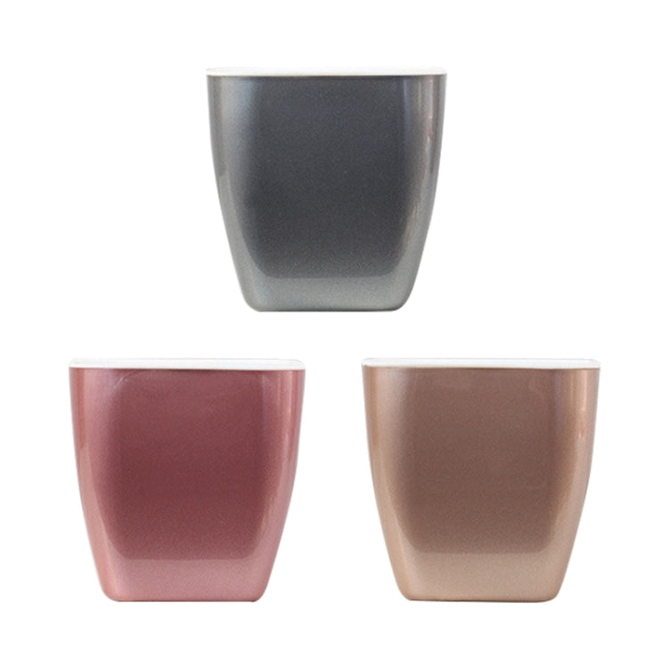 Imitation Metal Colorful Water Storage Plastic Flowerpot, Size: G109 Medium Pot(Square Rose Gold) - free shipping - PMC TechLife - Order now!