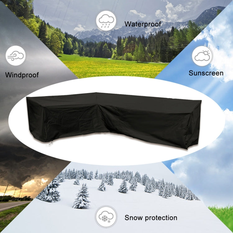 Outdoor Garden Furniture Corner Sofa Cover Dustproof Table Cover, Size: 300x300x98cm(Black)