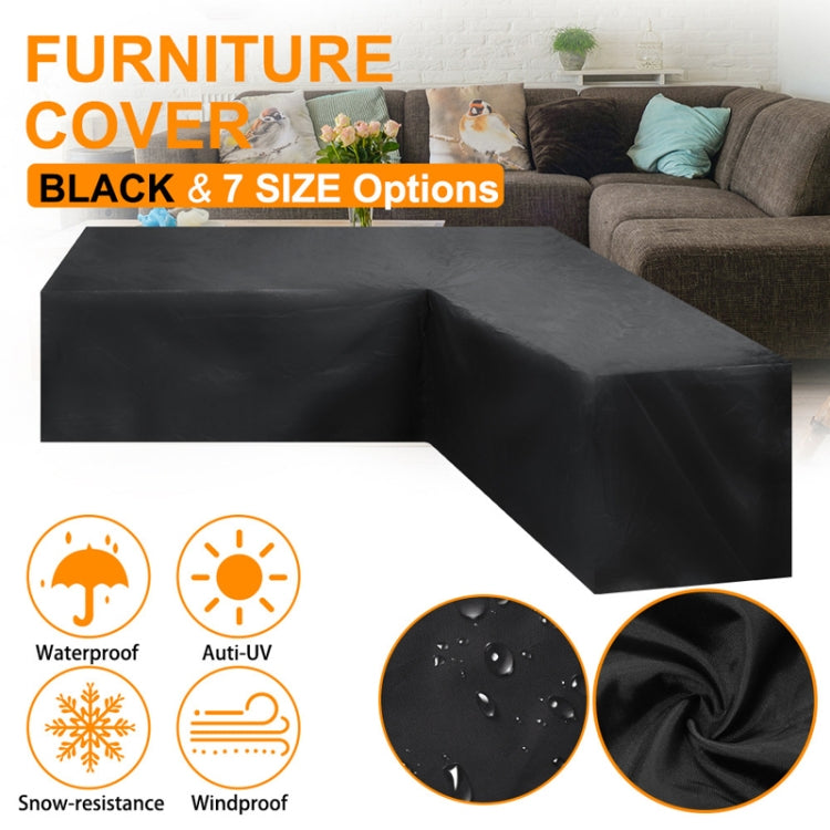 Outdoor Garden Furniture Corner Sofa Cover Dustproof Table Cover, Size: 300x300x98cm(Black)