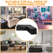 Outdoor Garden Furniture Corner Sofa Cover Dustproof Table Cover, Size: 300x300x98cm(Black)