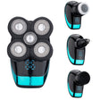 Electric Shaver Rechargeable Razor Intelligent Digital Display Bald Hair Clipper,Style: Blue + Full Set - free shipping - PMC TechLife - Order now!