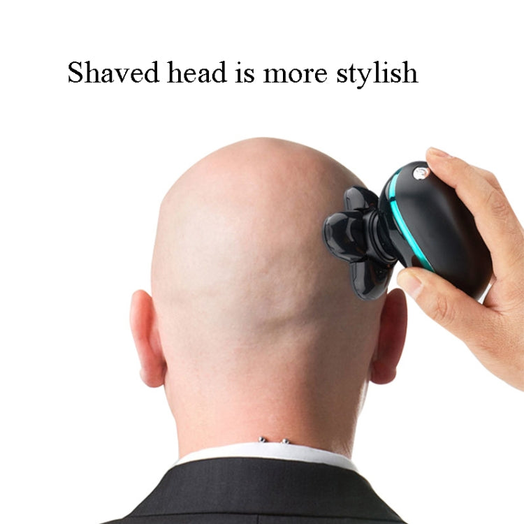 Electric Shaver Rechargeable Razor Intelligent Digital Display Bald Hair Clipper,Style: Blue + Full Set - free shipping - PMC TechLife - Order now!